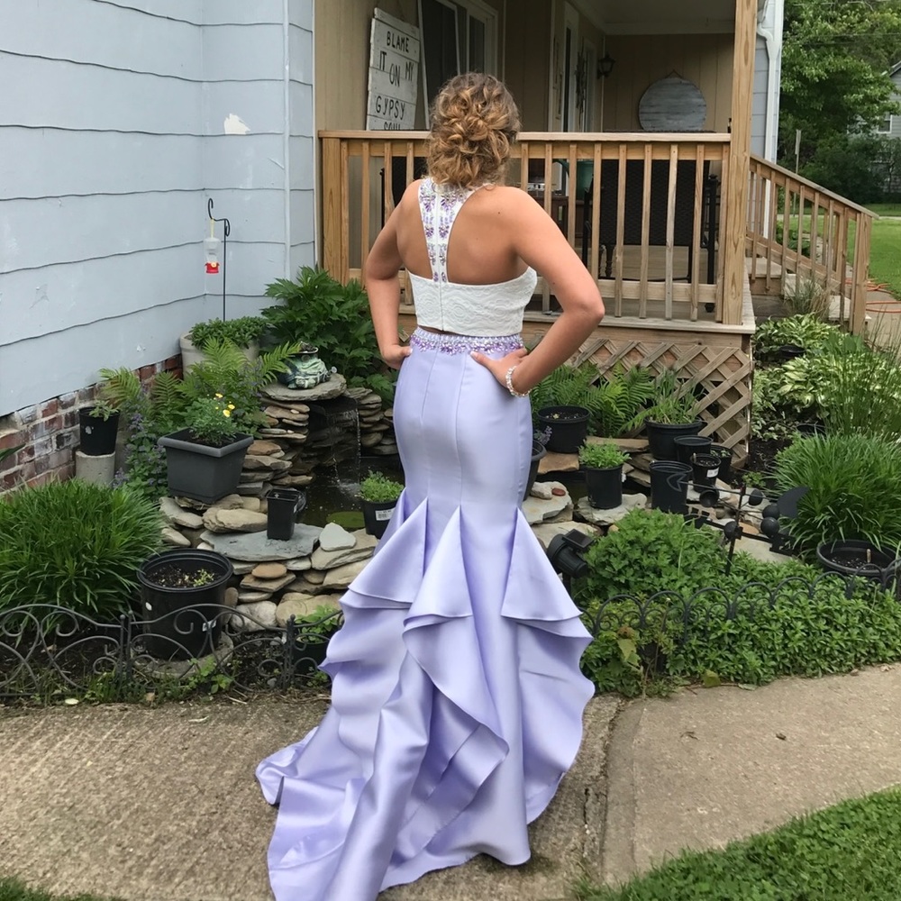 Two piece size 4 prom dress